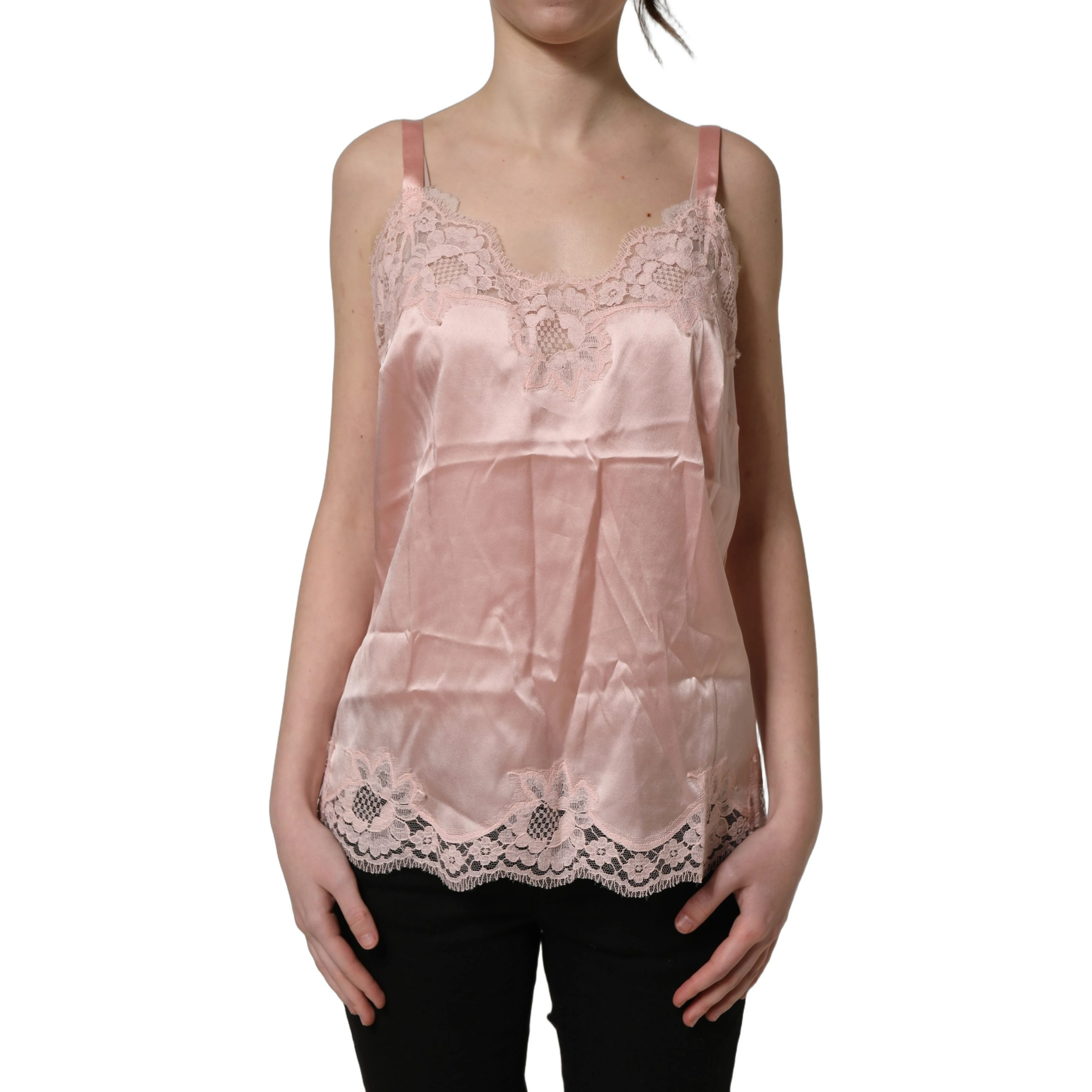 Light Pink Floral Lace Lingerie Underwear Top