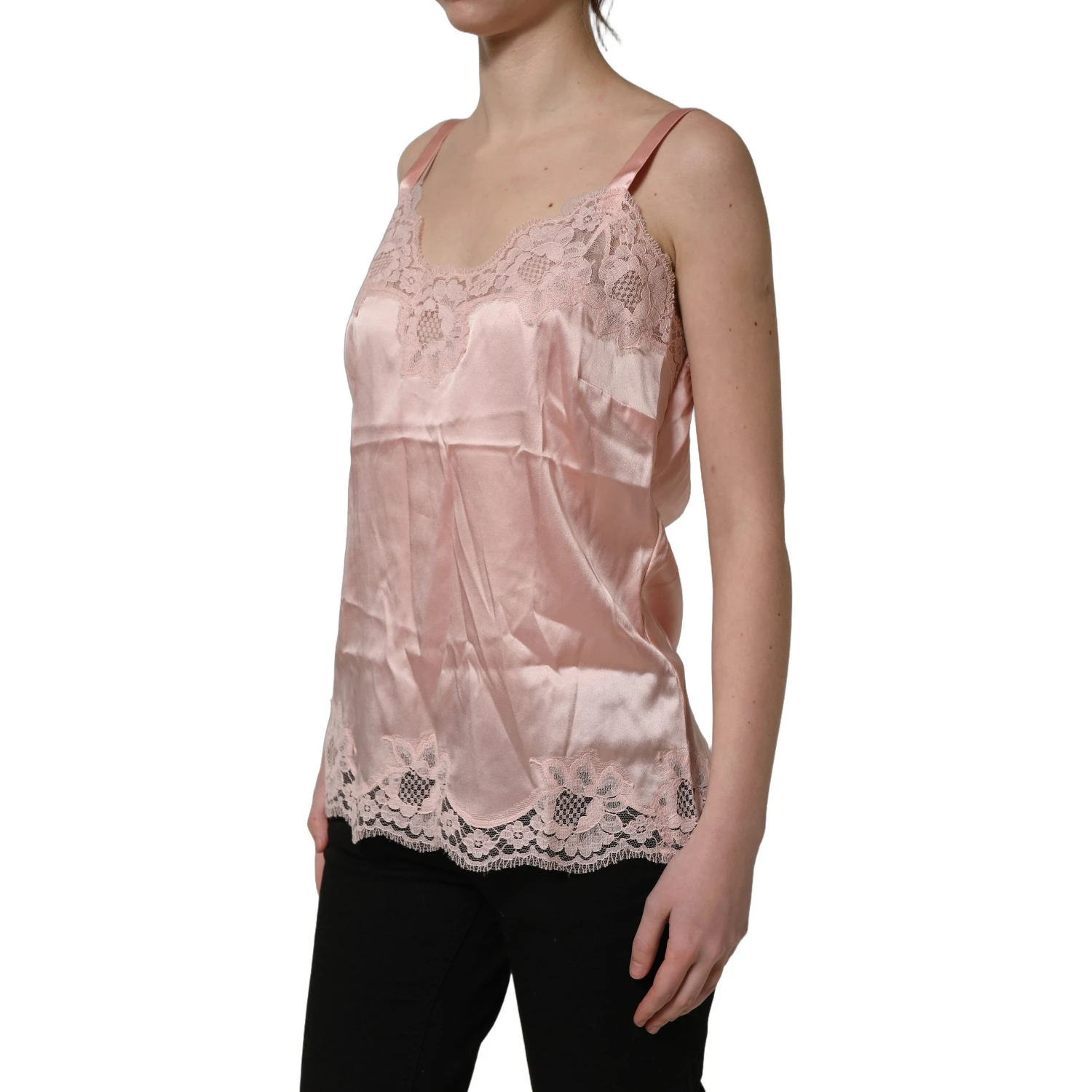 Light Pink Floral Lace Lingerie Underwear Top