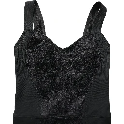 Black Floral Lace Corset Bodycon Bodysuit