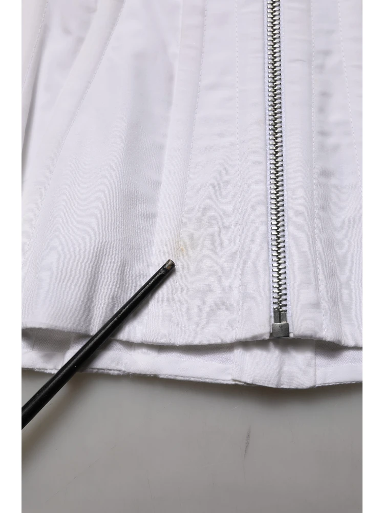 White Brown Cotton Sleeveless Corset Top