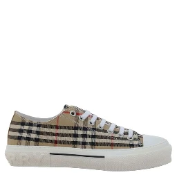 Brown Cotton Low Top Sneakers
