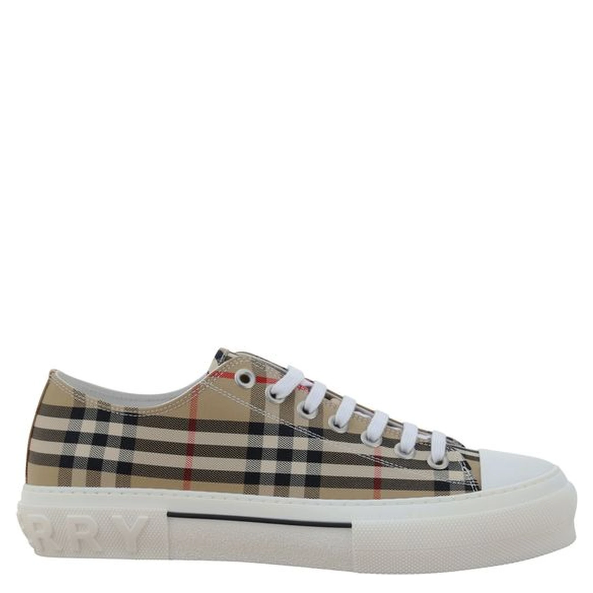Brown Cotton Low Top Sneakers