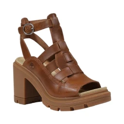 Beige Leather Strap-On Sandals