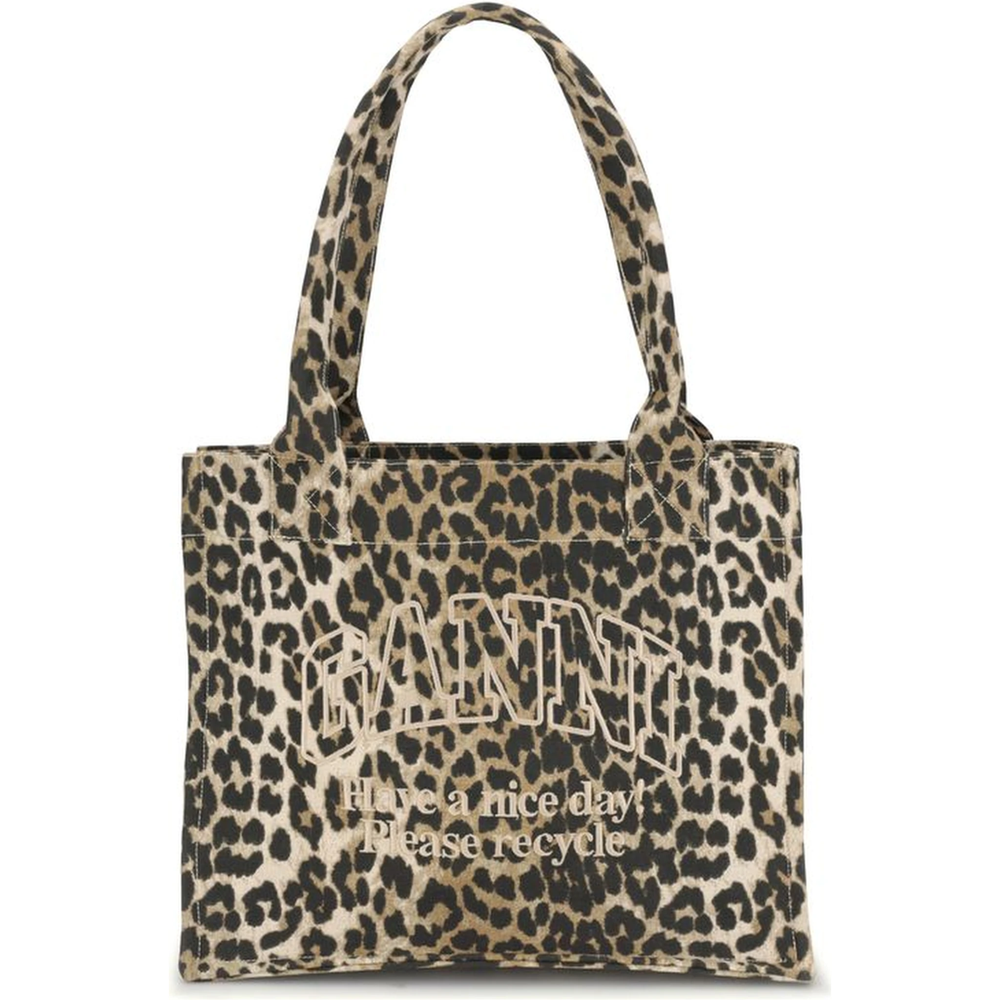 Brown Cotton Shoulder Bag