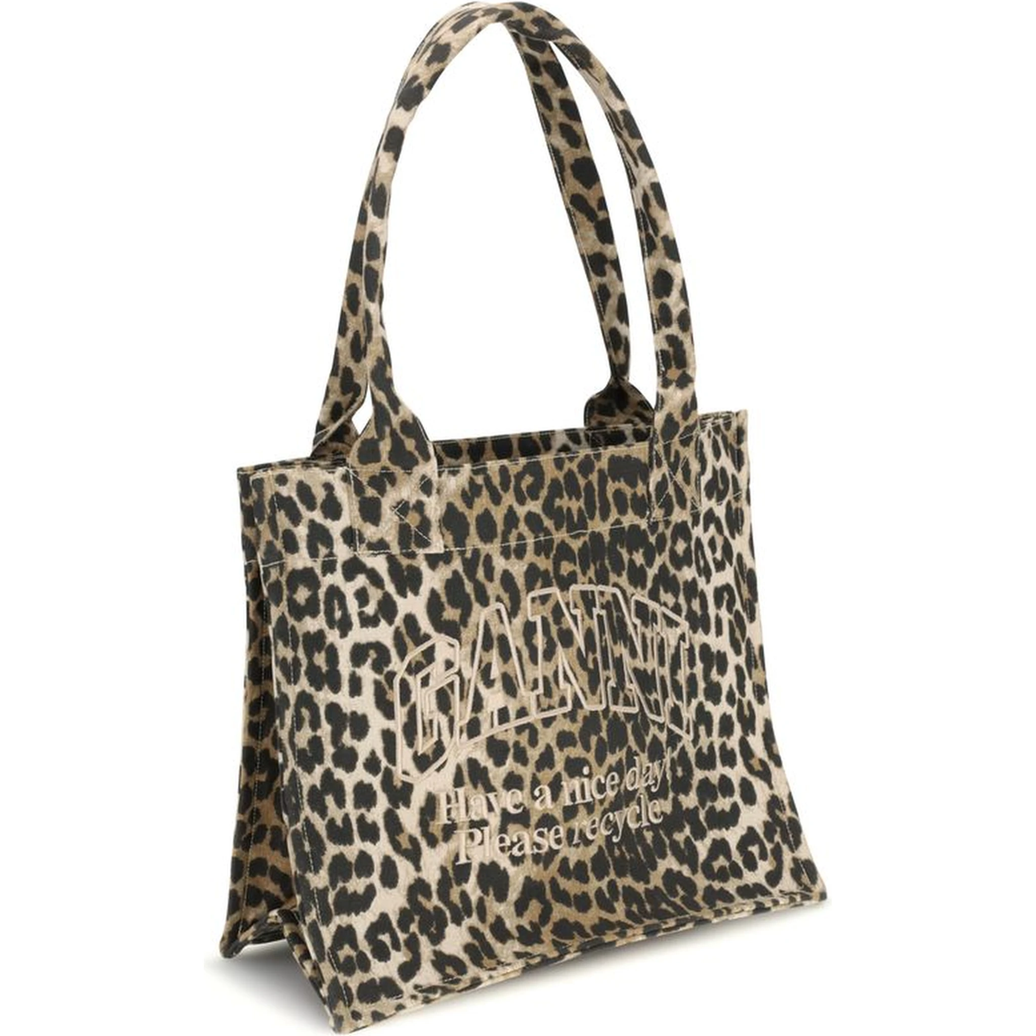 Brown Cotton Shoulder Bag