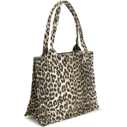 Brown Cotton Shoulder Bag