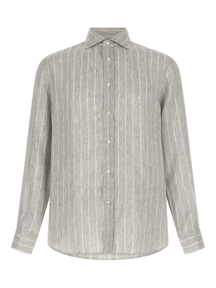 Gray Linen Blouse