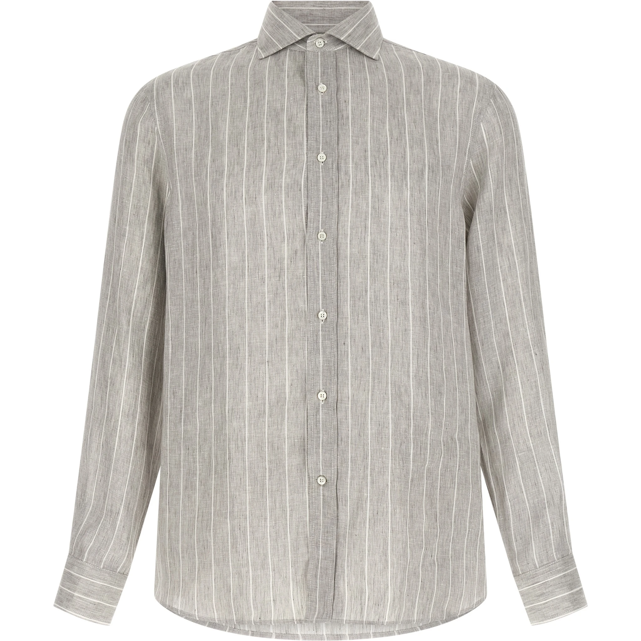 Gray Linen Blouse