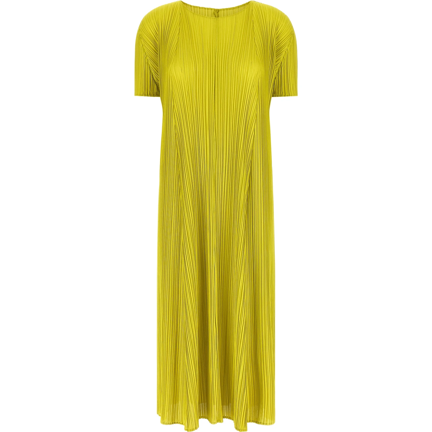 Bicolor Polyester Midi Dress