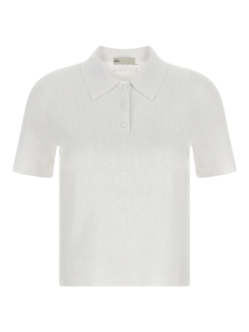 White Viscose Polo Shirt