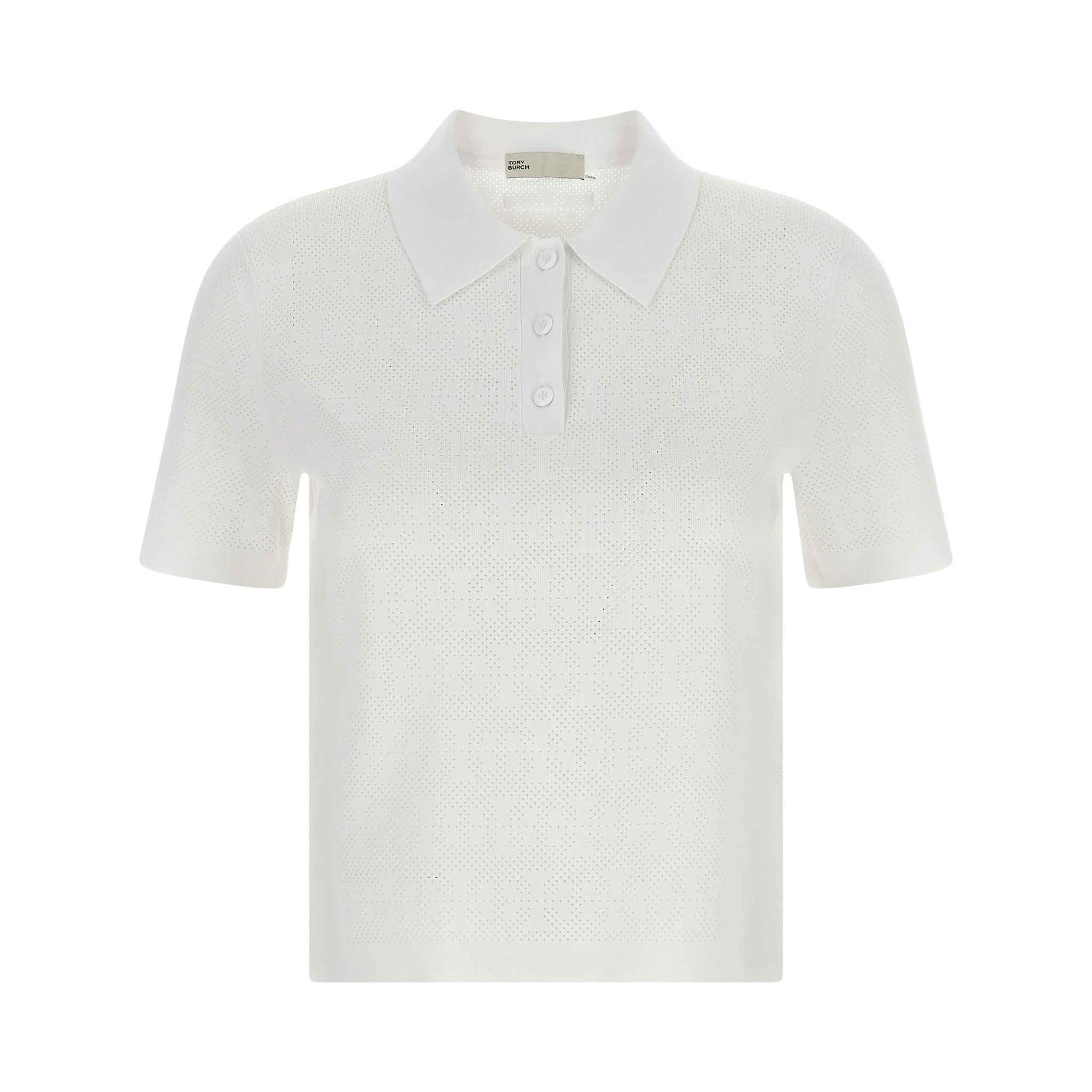 White Viscose Polo Shirt