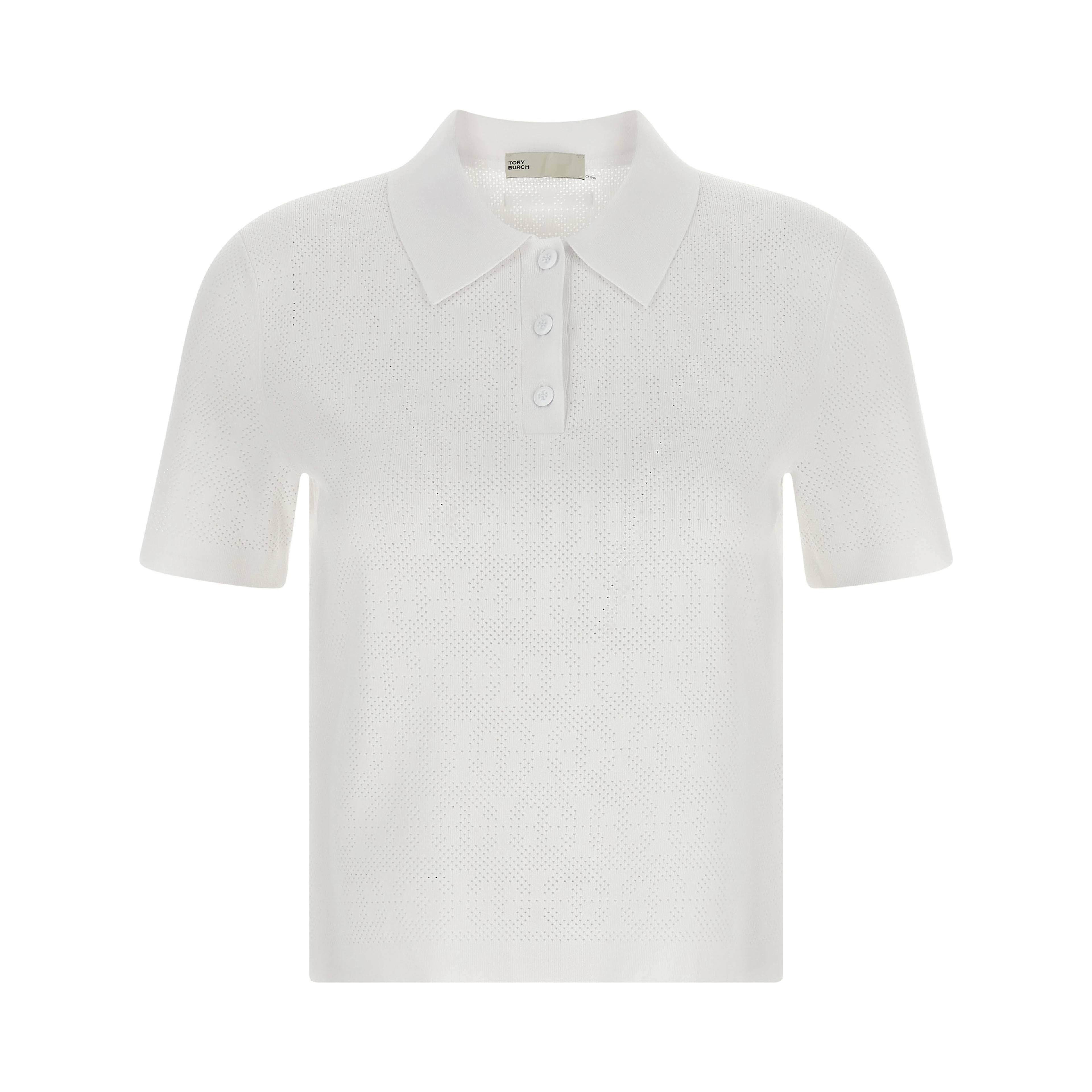 White Viscose Polo Shirt