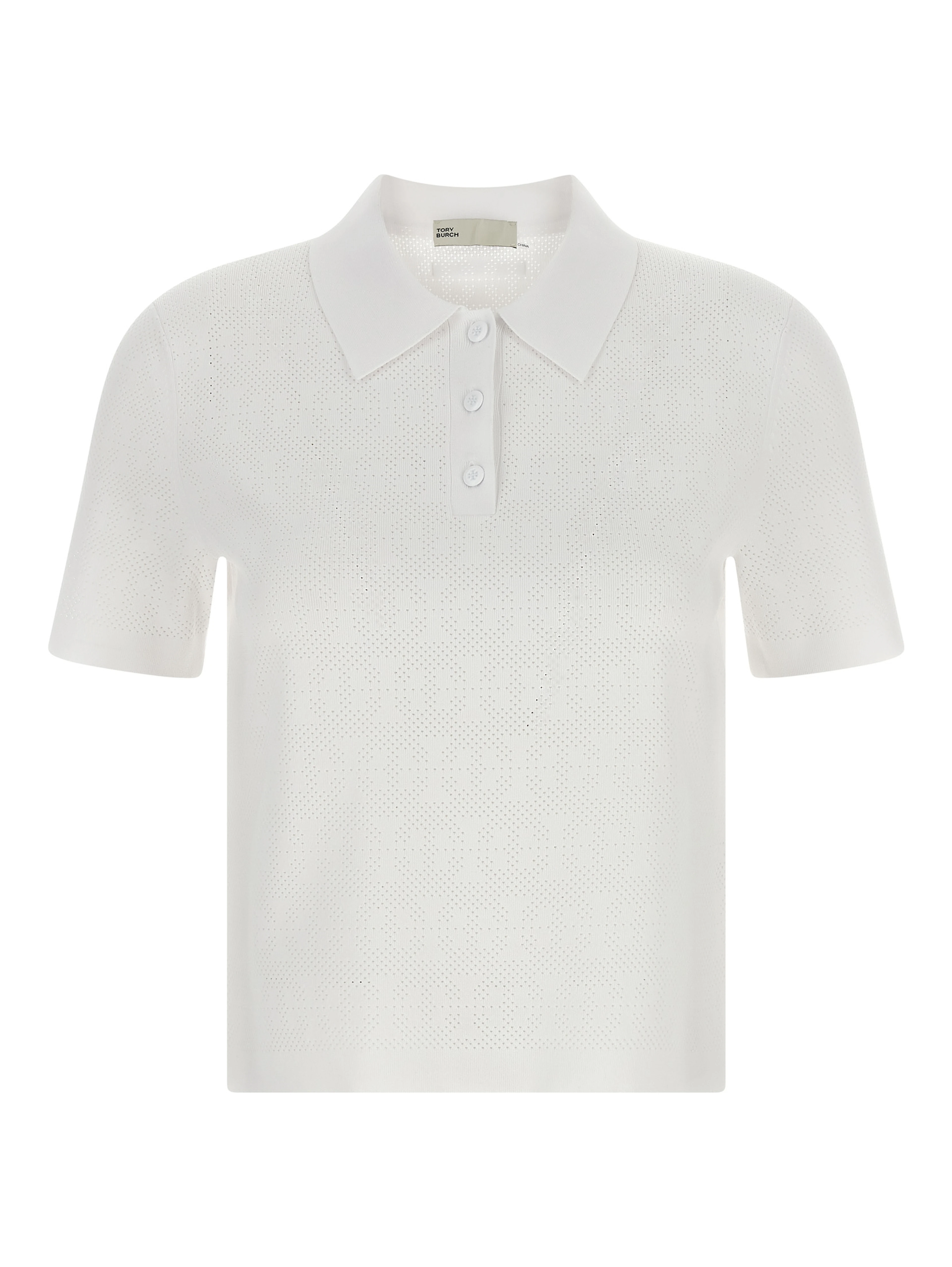 White Viscose Polo Shirt