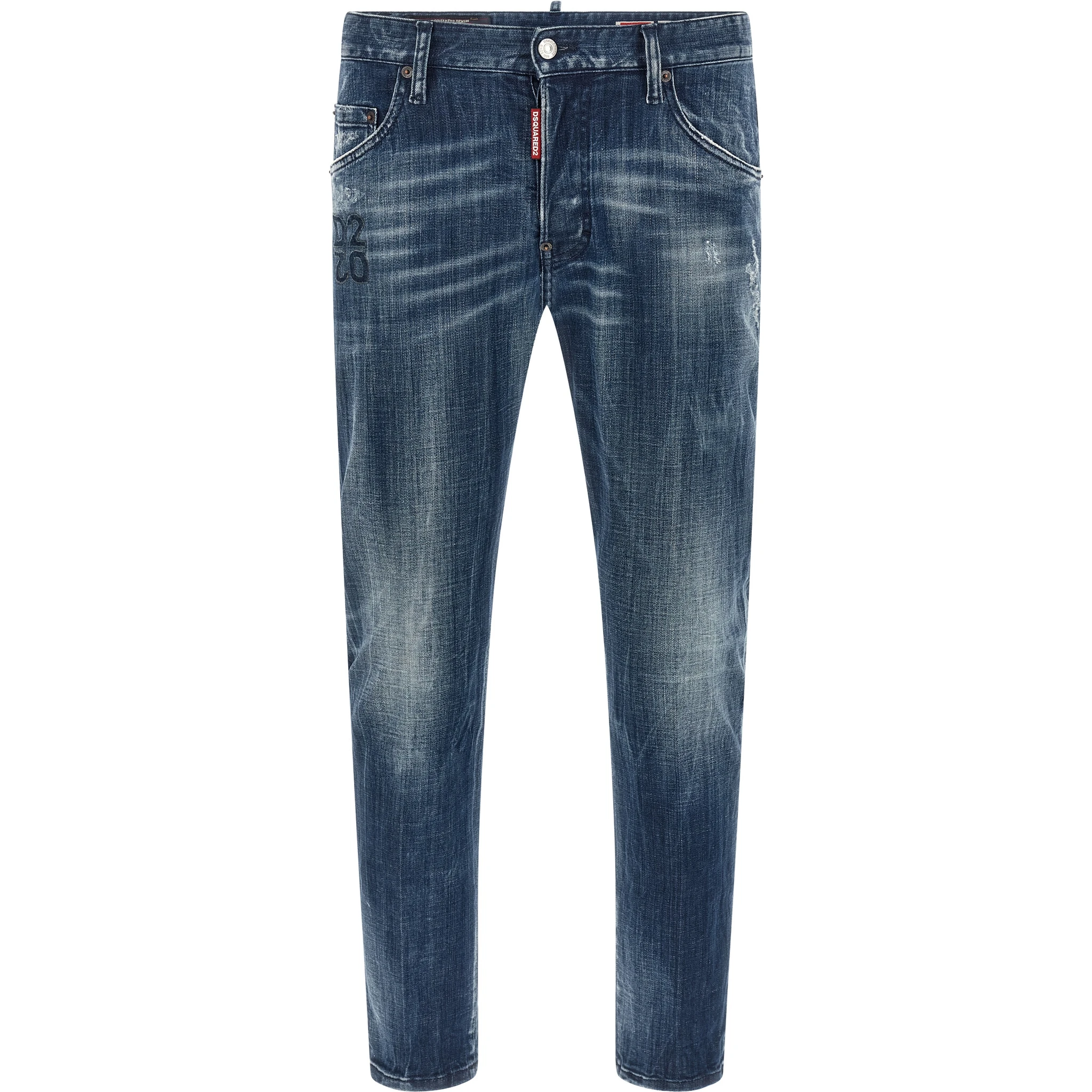 Blue Cotton Relaxed Fit Jeans
