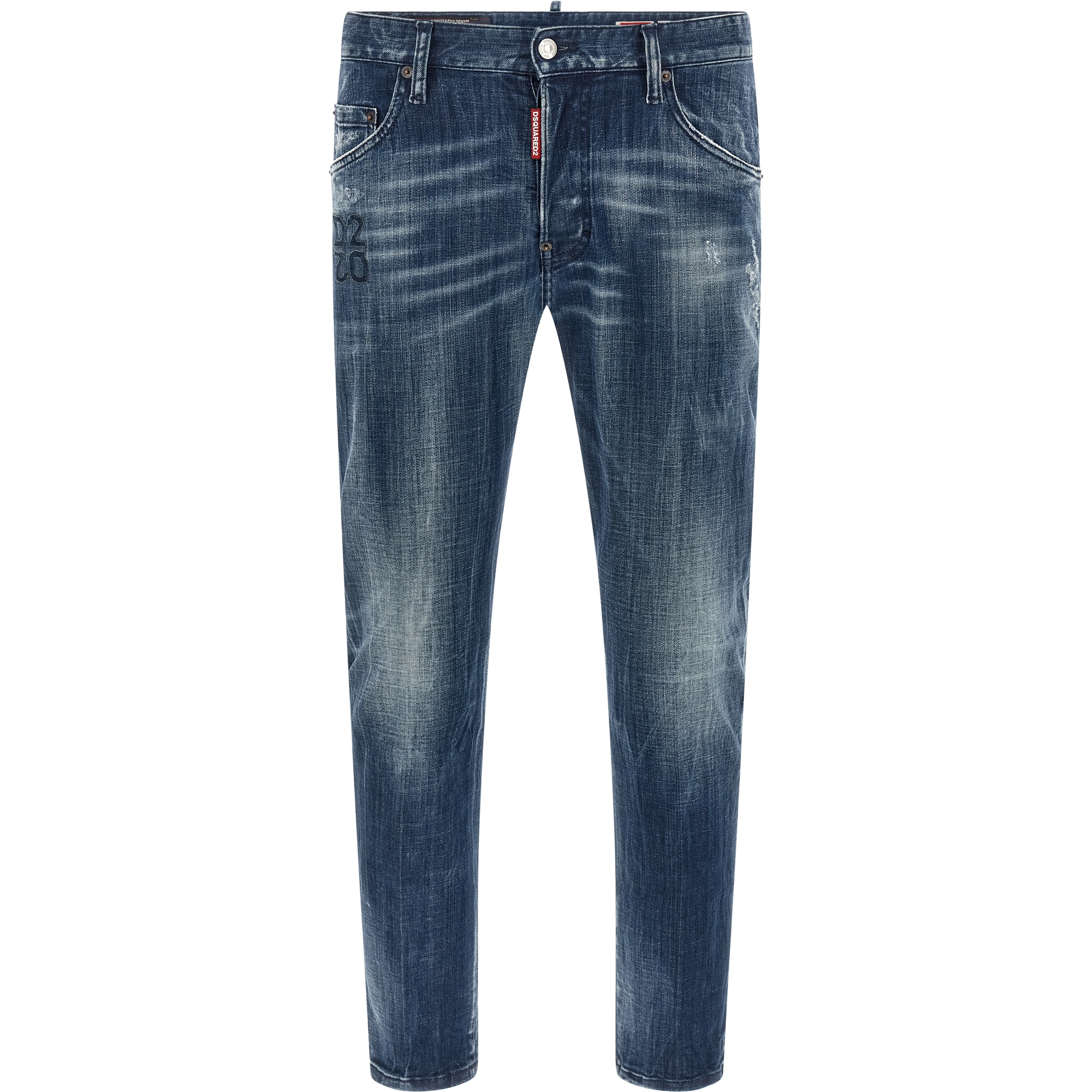 Blue Cotton Relaxed Fit Jeans