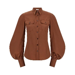 Brown Cotton Blouse