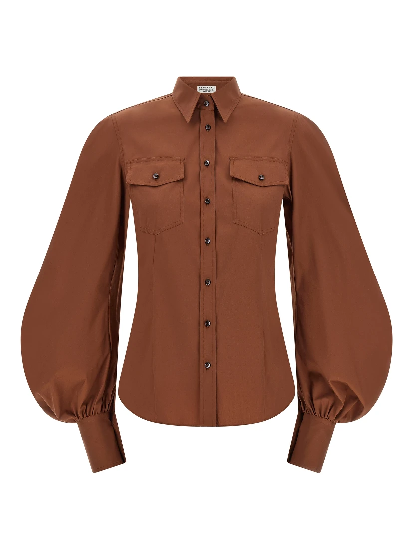 Brown Cotton Blouse