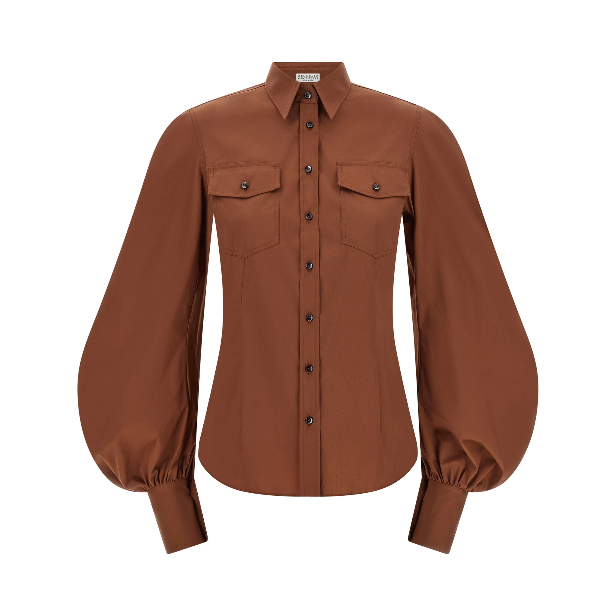 Brown Cotton Blouse