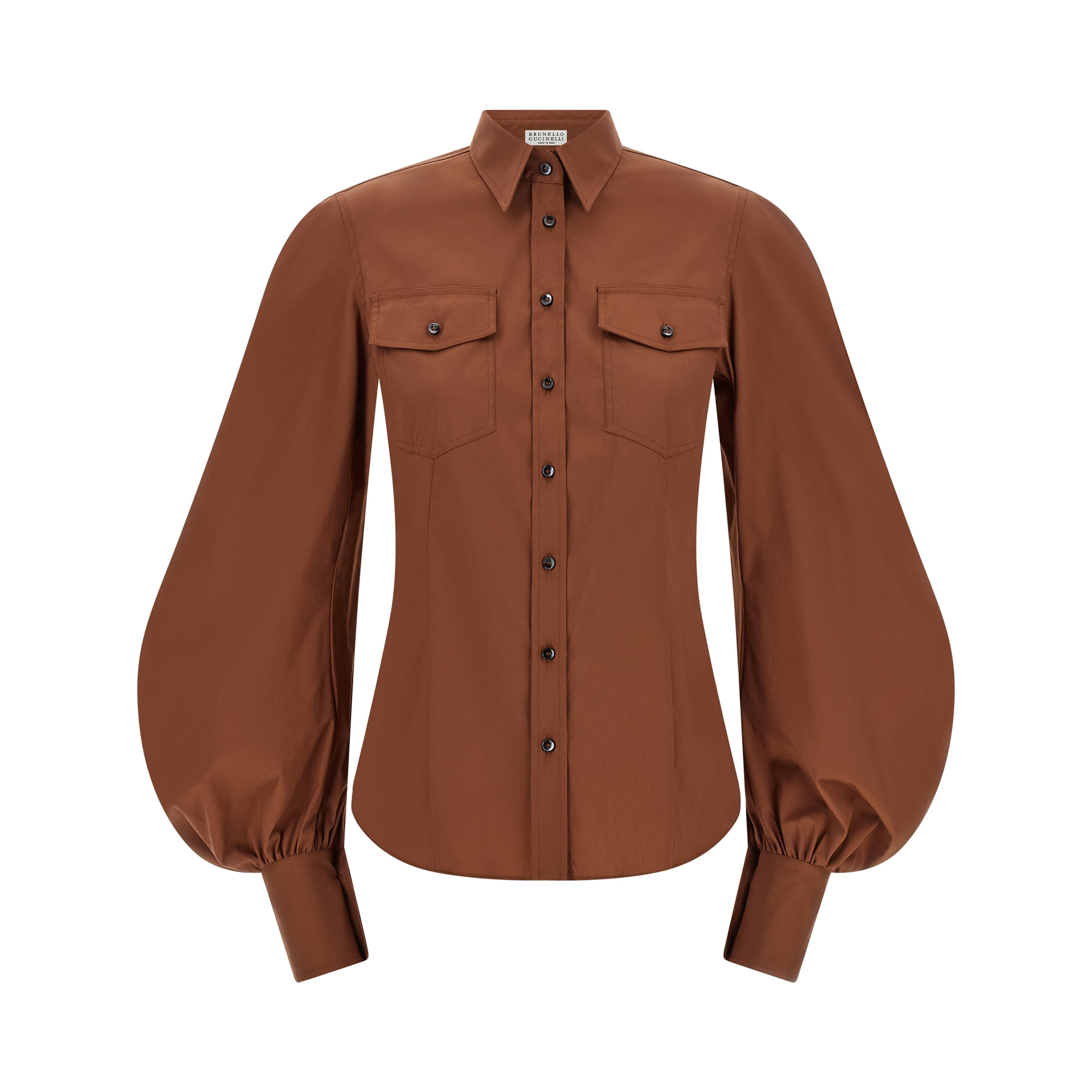 Brown Cotton Blouse