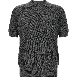Gray Cotton Polo Shirt