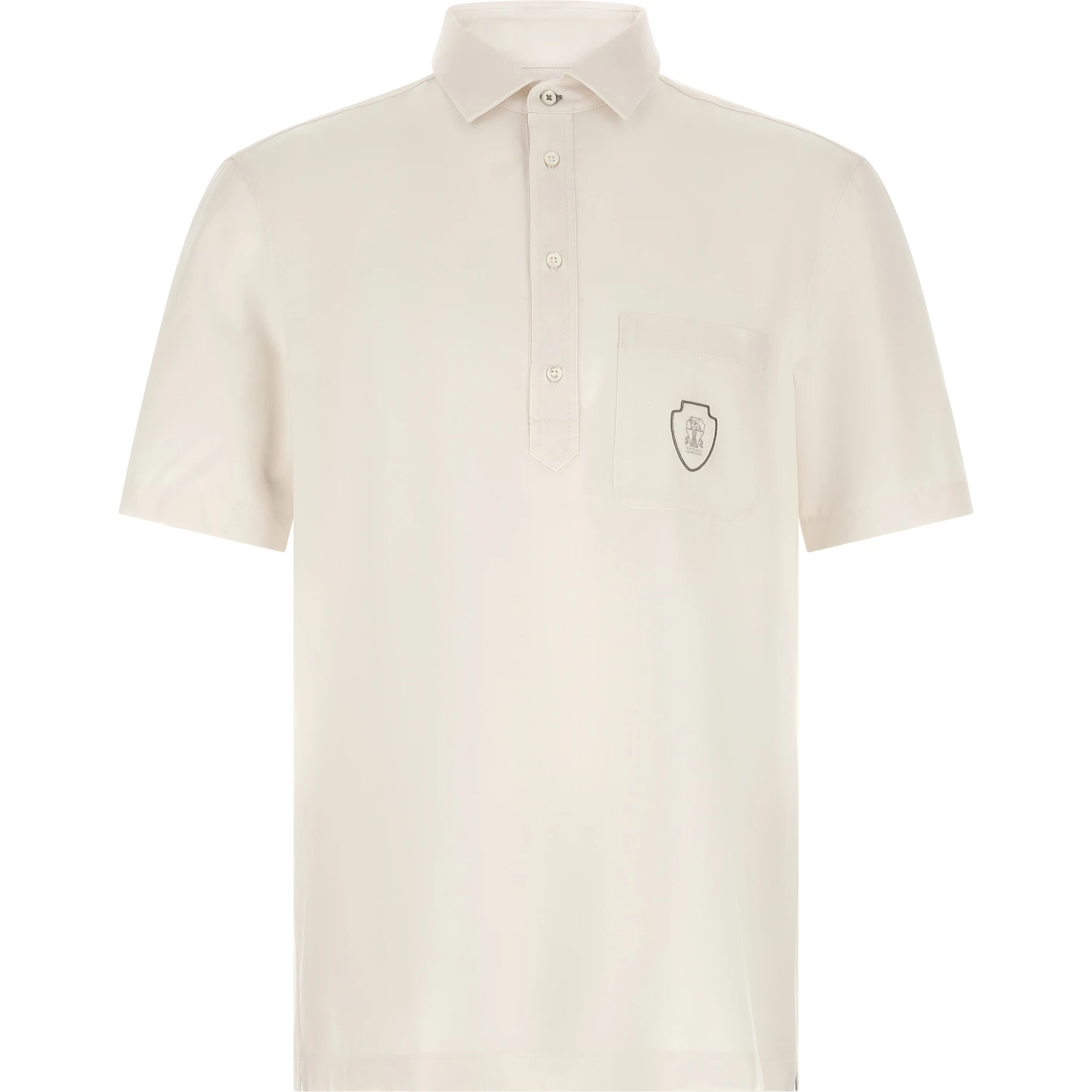 White Virgin Wool Polo Shirt
