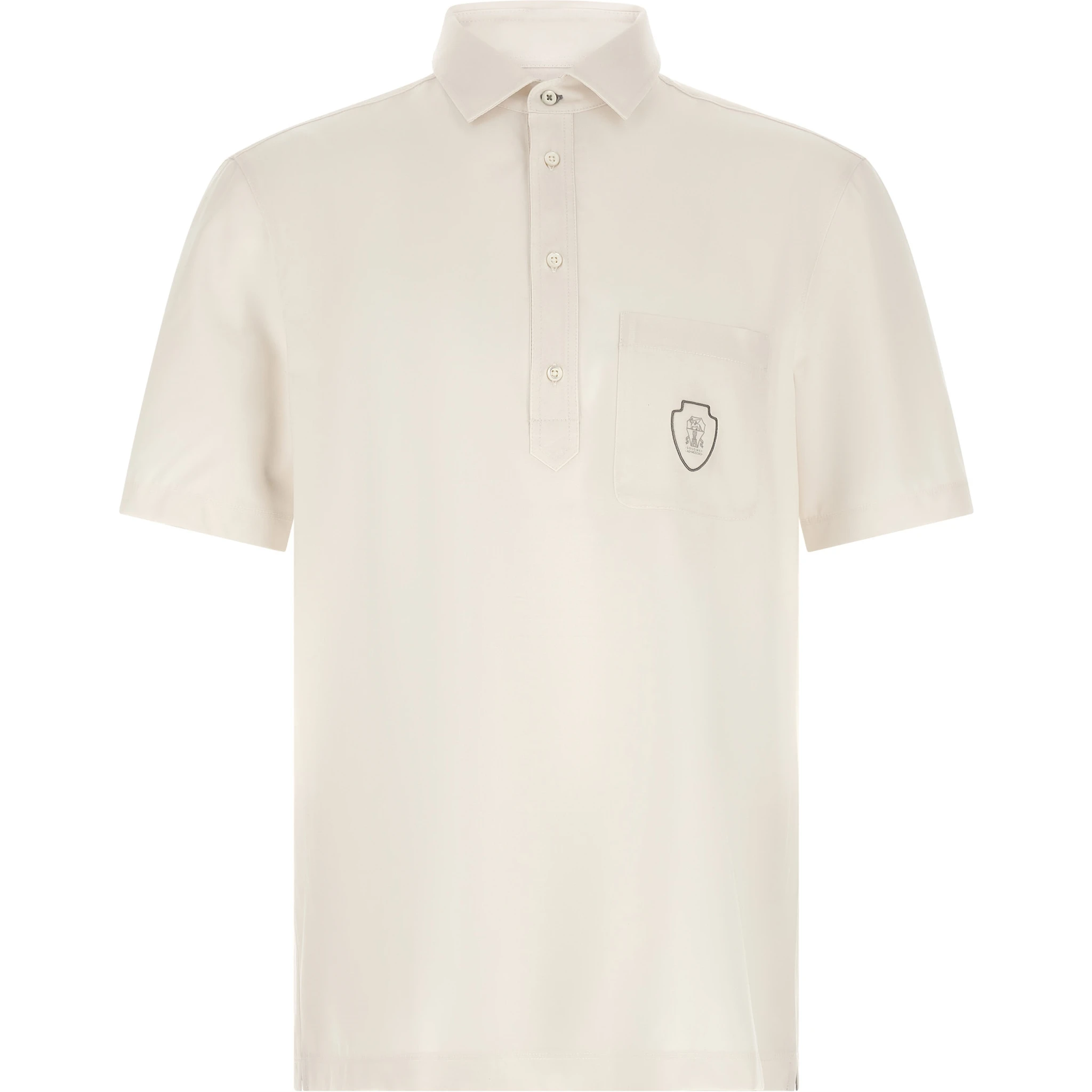 White Virgin Wool Polo Shirt