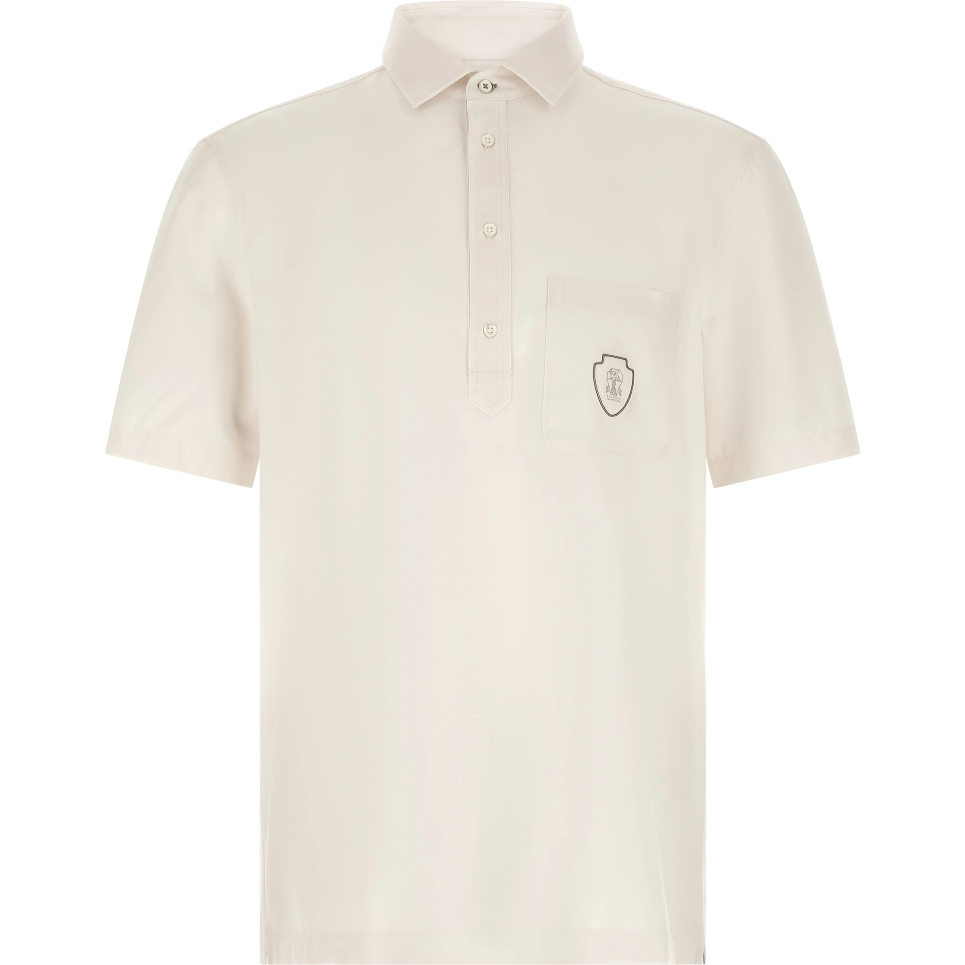 White Virgin Wool Polo Shirt