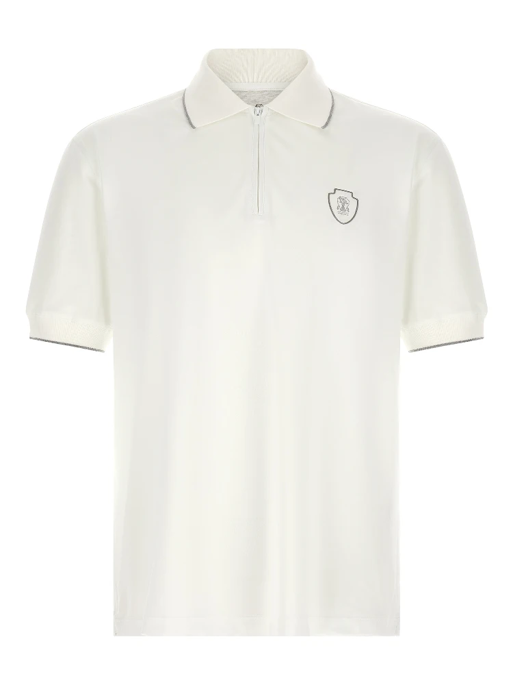 White Polyamide Polo Shirt