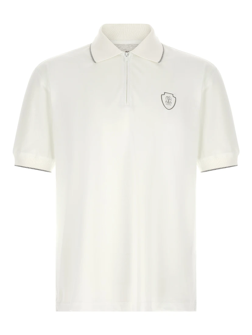 White Polyamide Polo Shirt