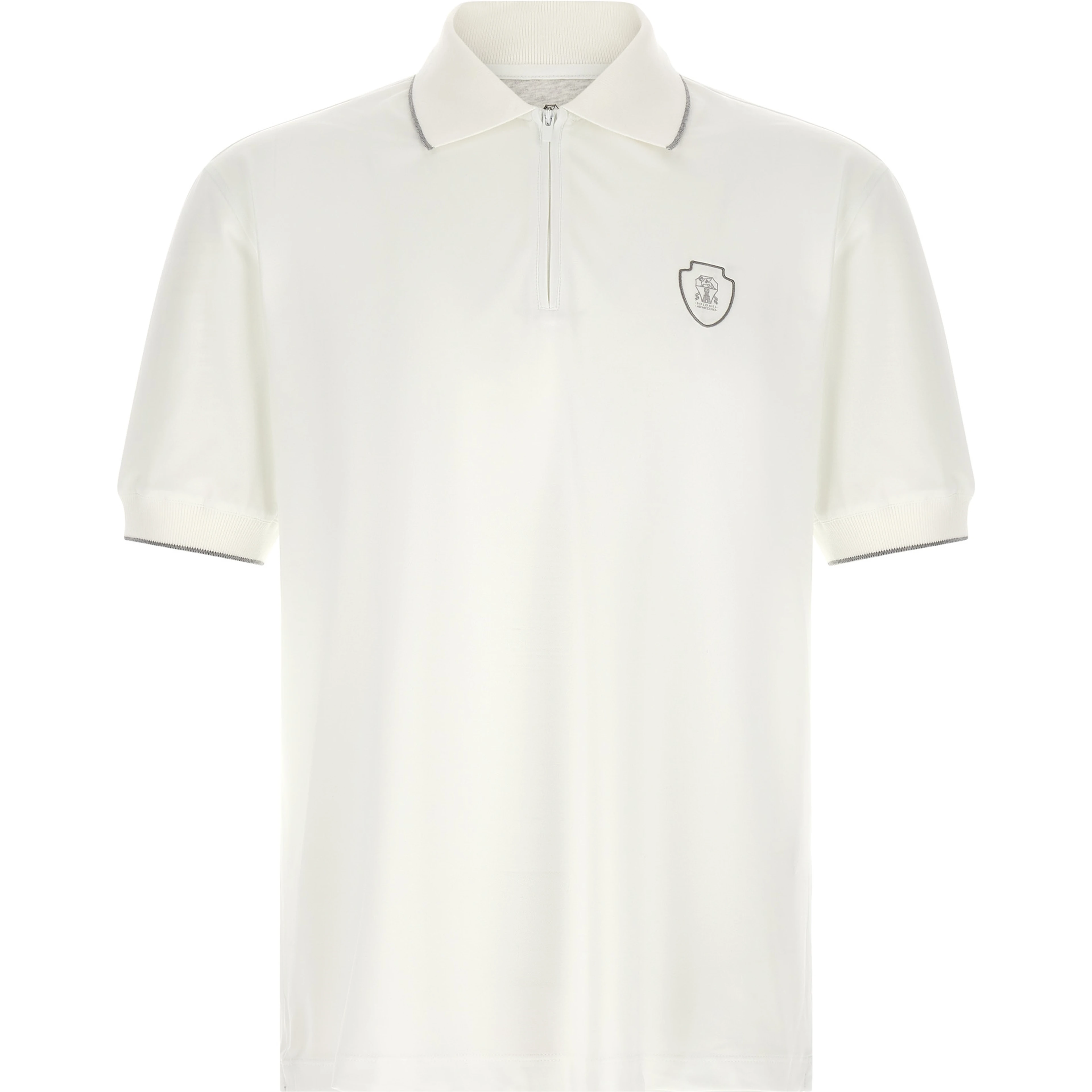 White Polyamide Polo Shirt