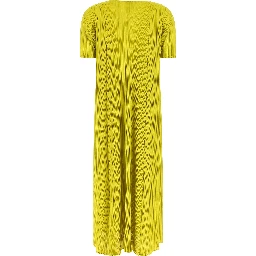 Bicolor Polyester Midi Dress