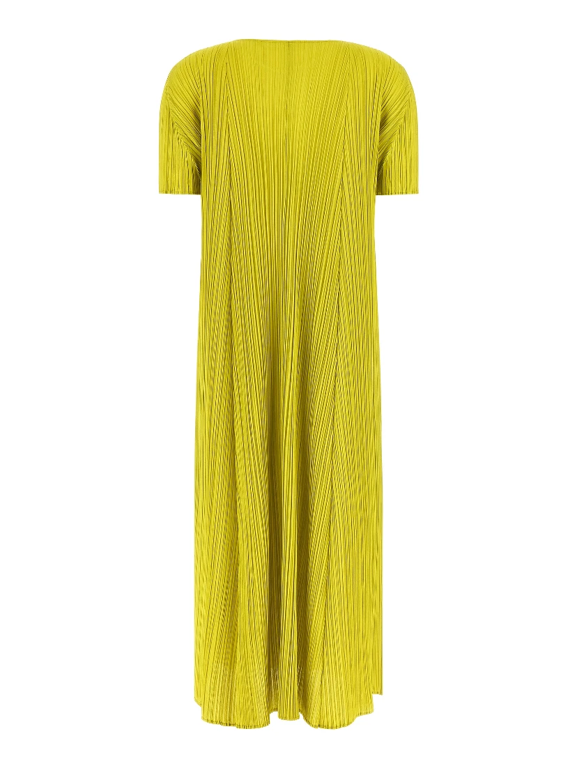 Bicolor Polyester Midi Dress