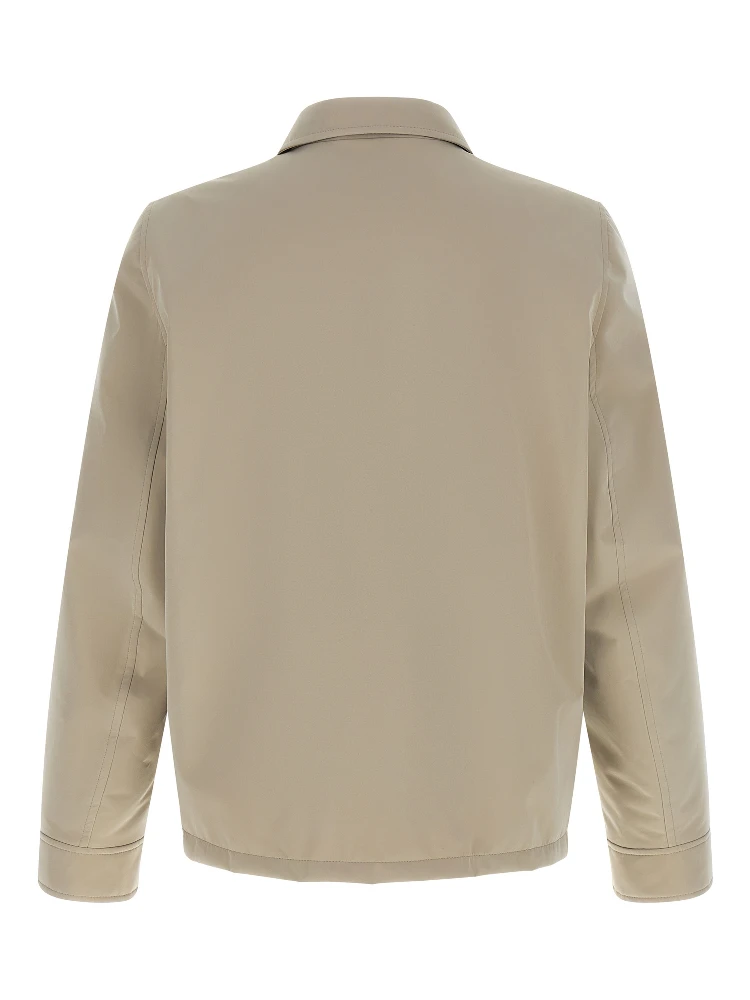 Gray Polyester Full-Length Jacket alternative