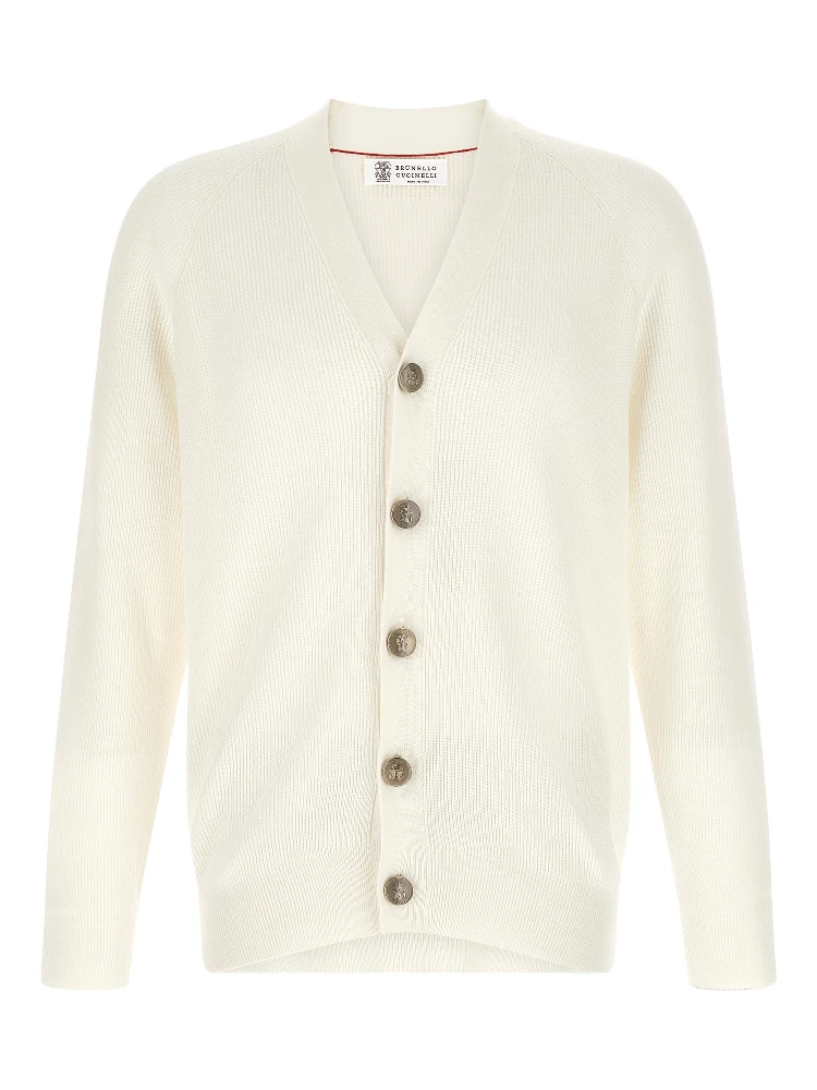 White Cotton Cardigan