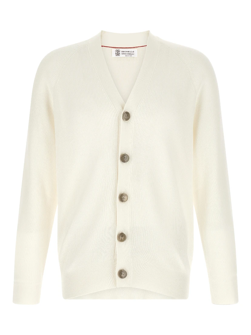 White Cotton Cardigan