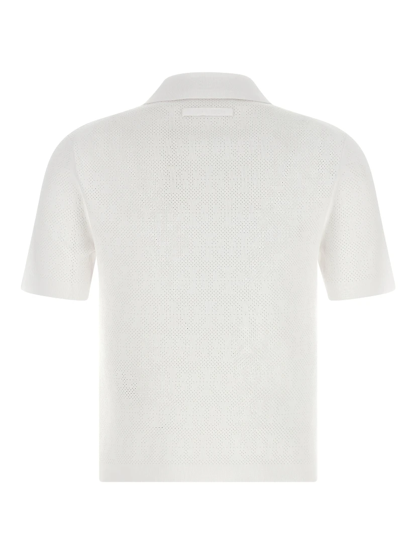 White Viscose Polo Shirt