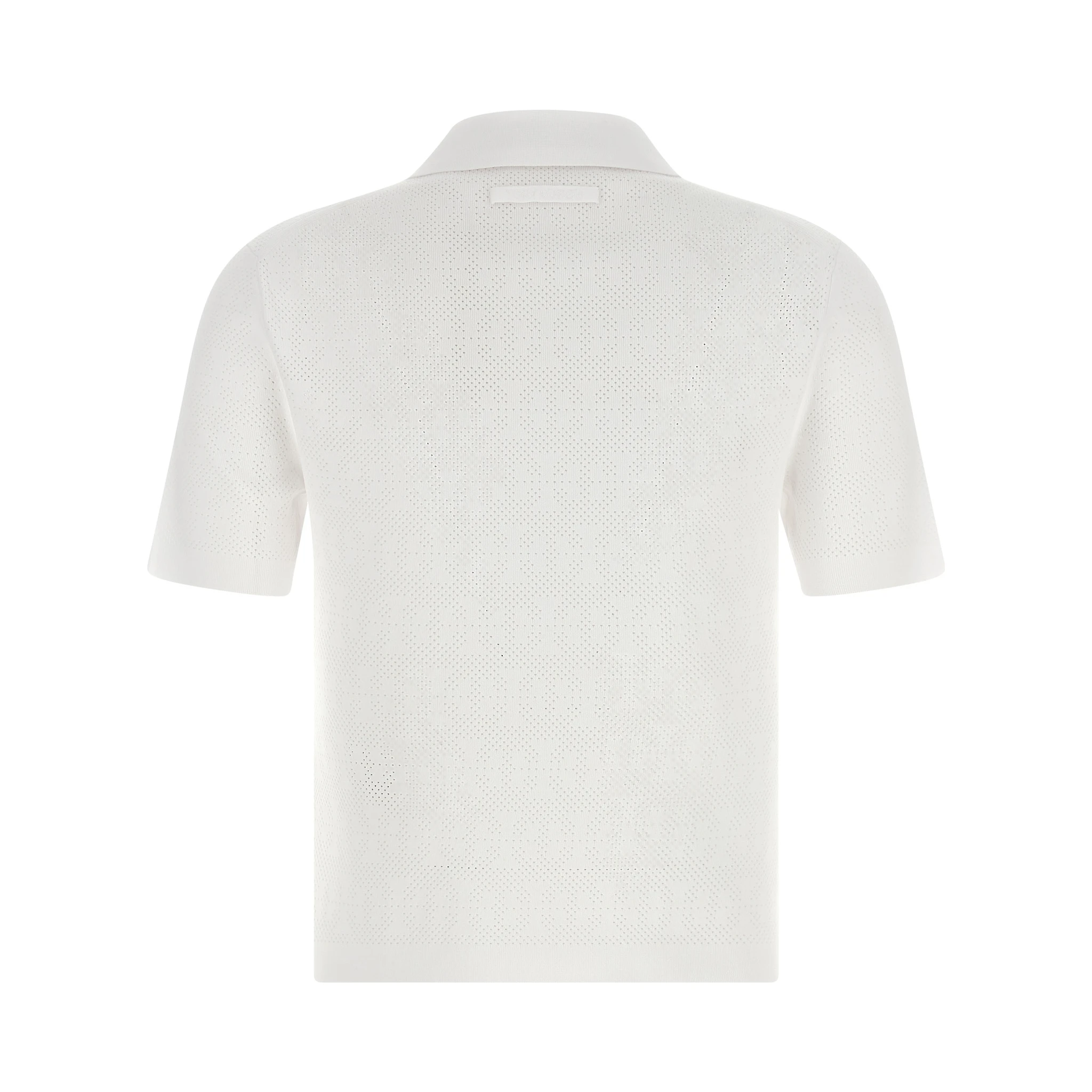 White Viscose Polo Shirt
