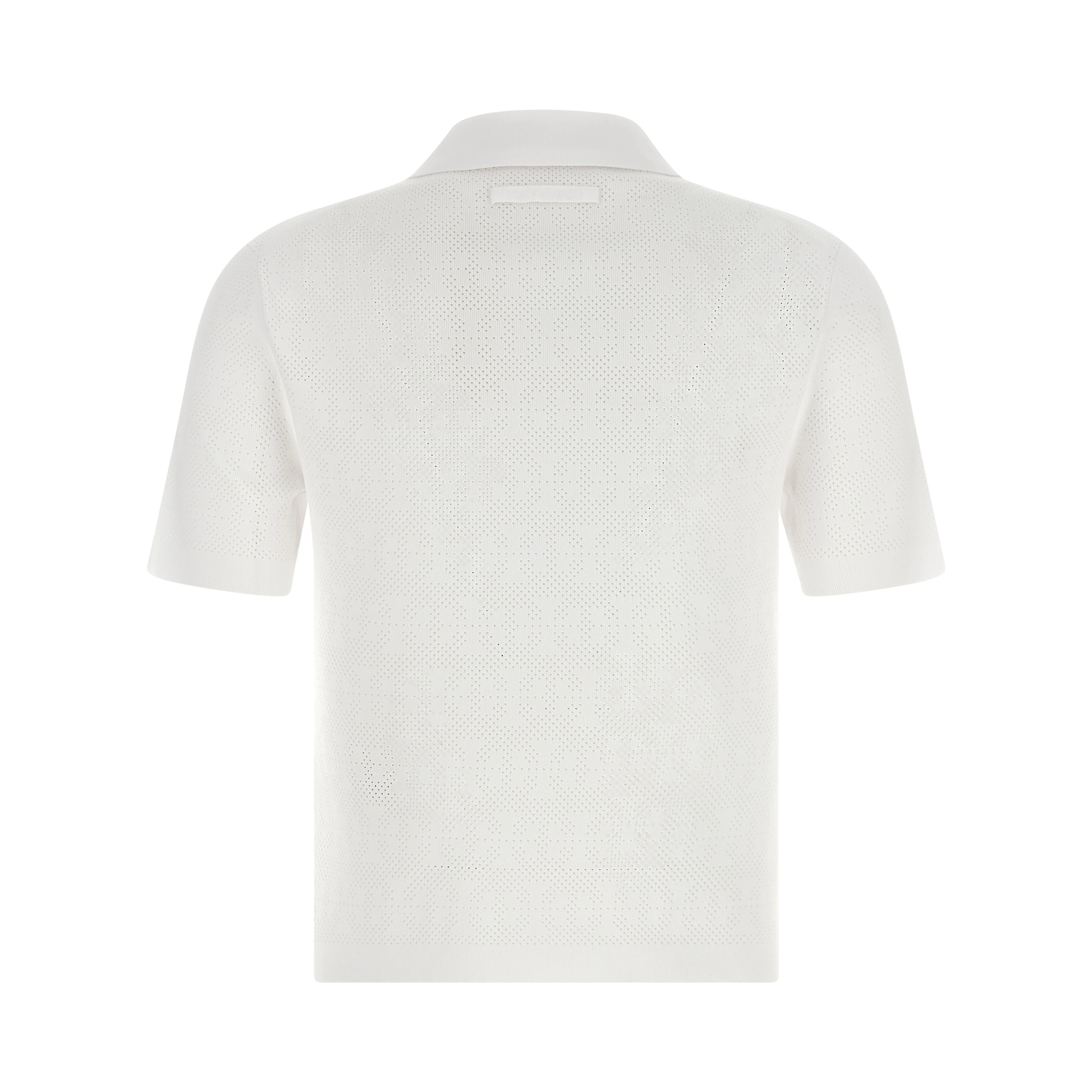 White Viscose Polo Shirt