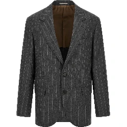 Gray Virgin Wool Blazer