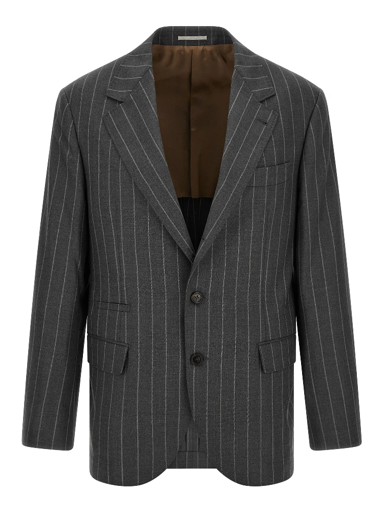 Gray Virgin Wool Blazer