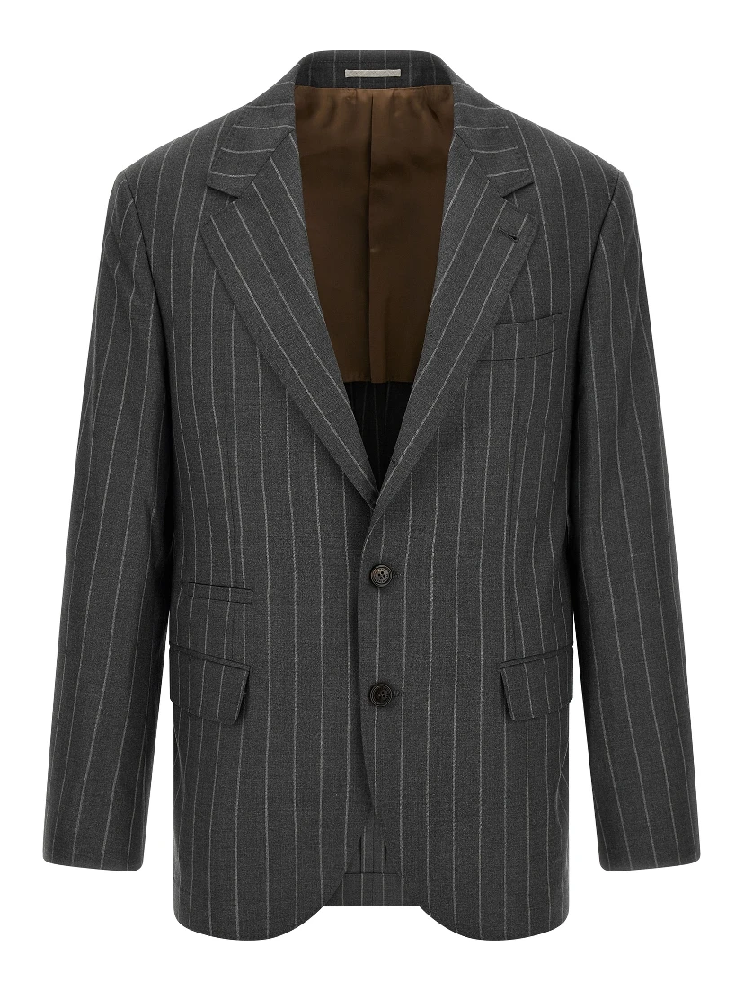 Gray Virgin Wool Blazer