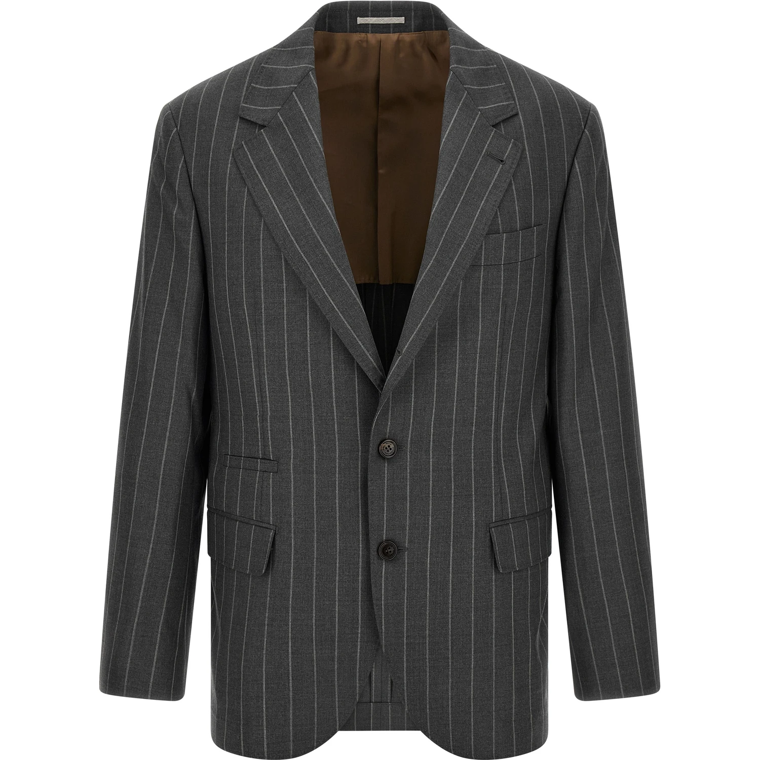Gray Virgin Wool Blazer