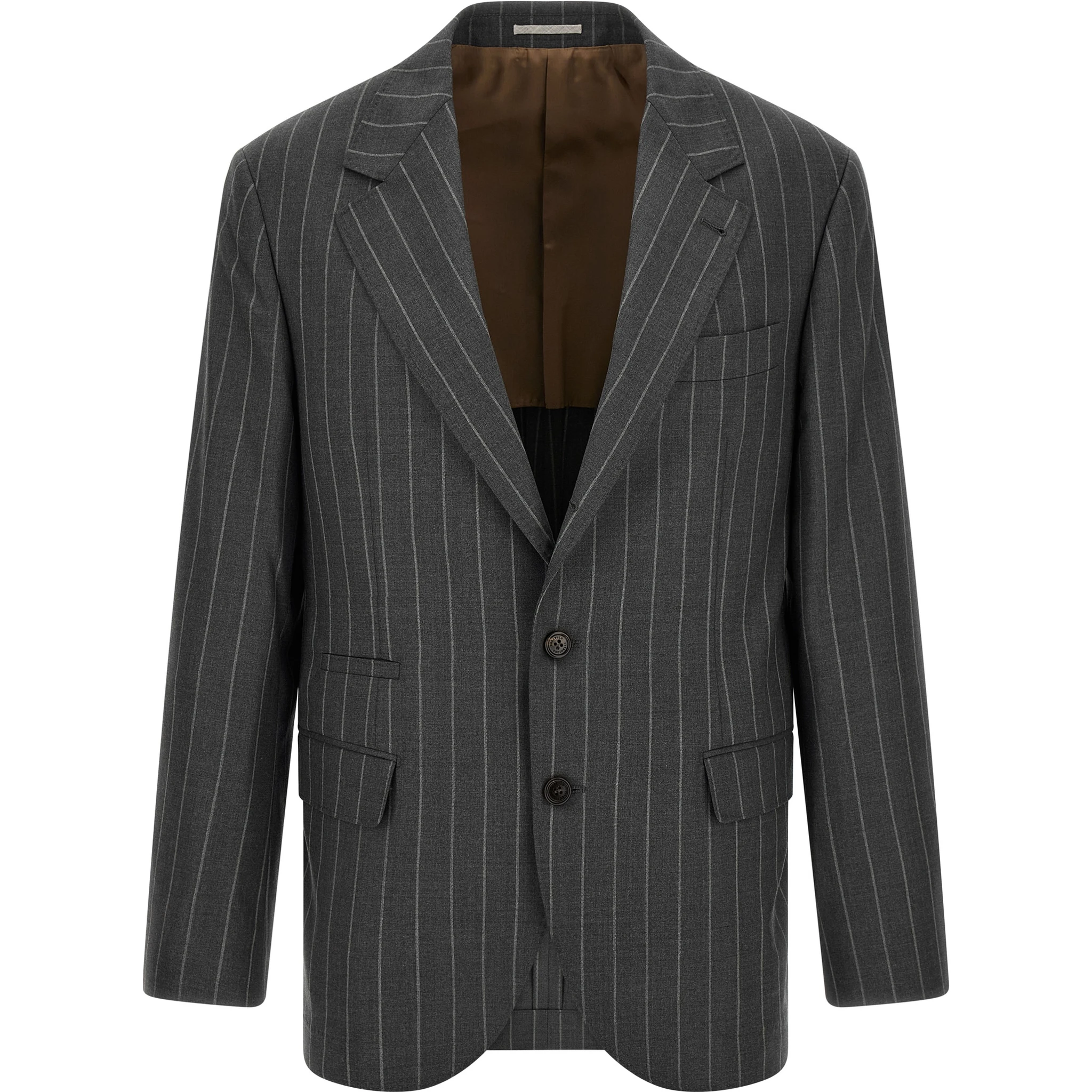 Gray Virgin Wool Blazer