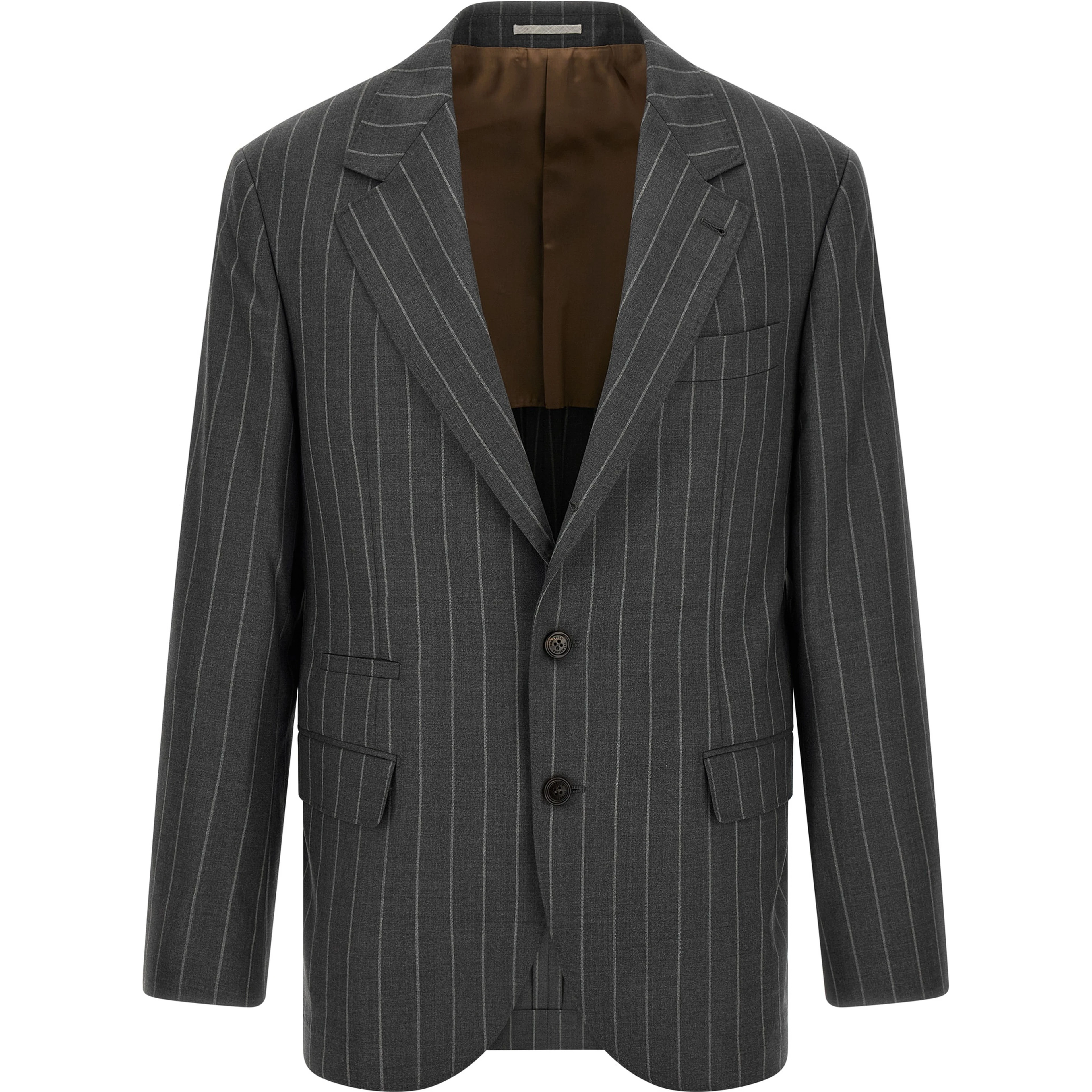 Gray Virgin Wool Blazer