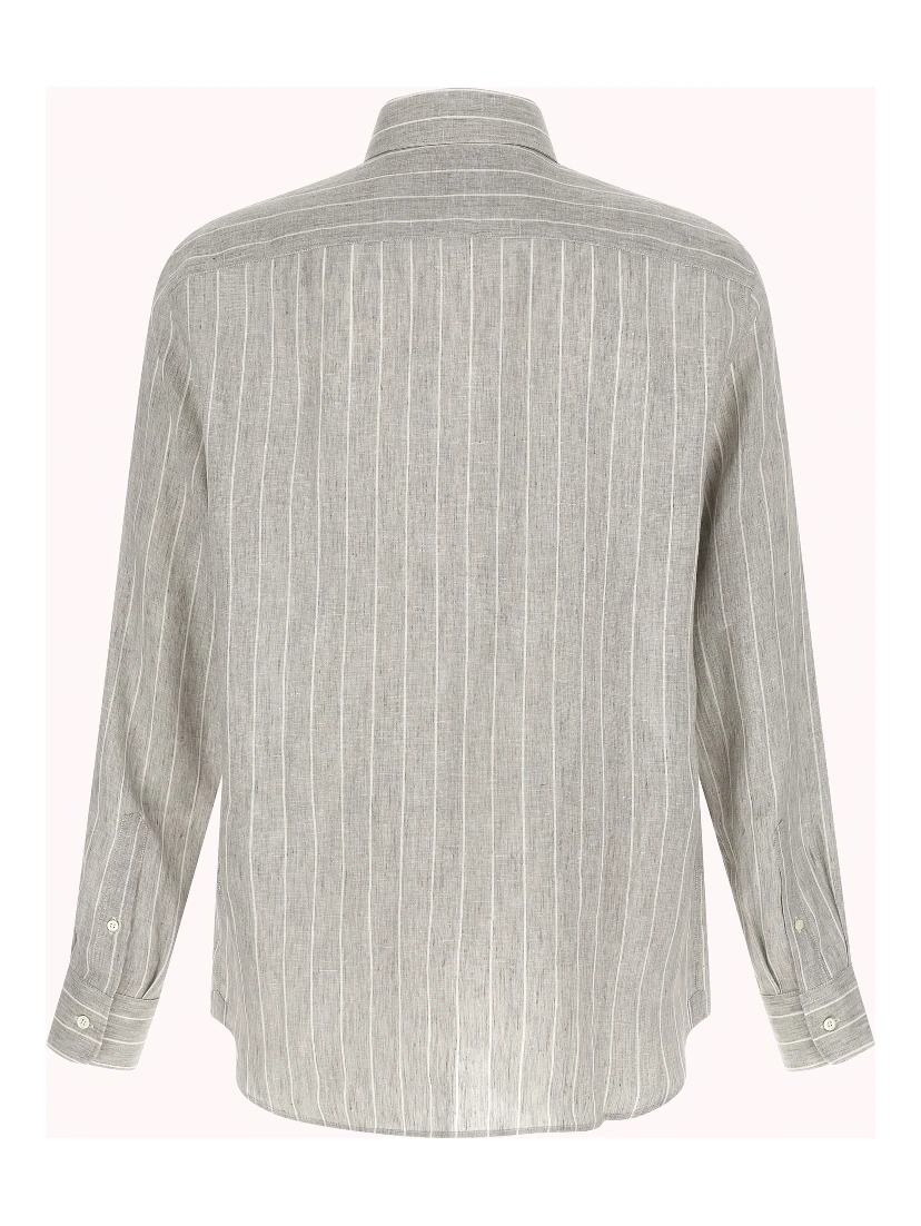 Gray Linen Blouse