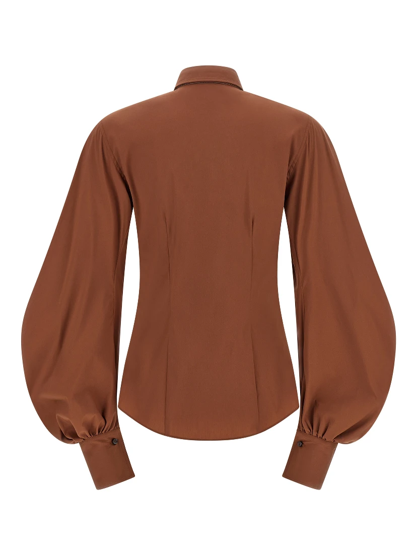 Brown Cotton Blouse