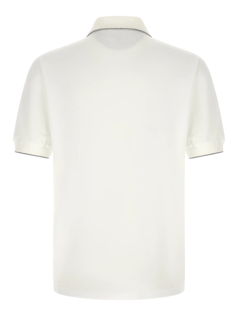 White Polyamide Polo Shirt