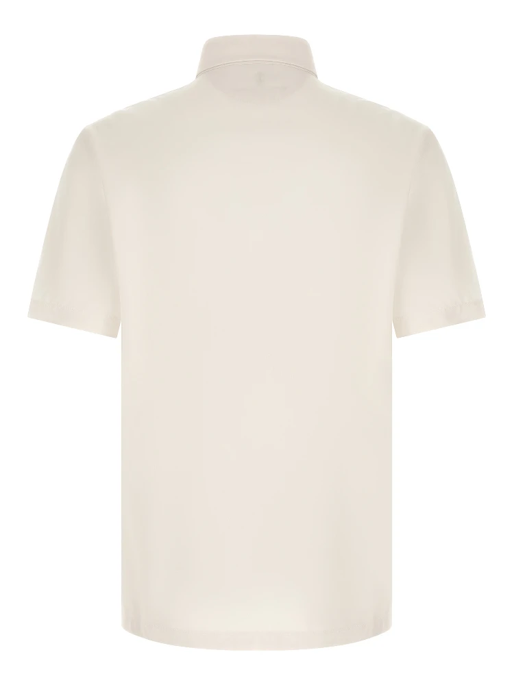 White Virgin Wool Polo Shirt alternative