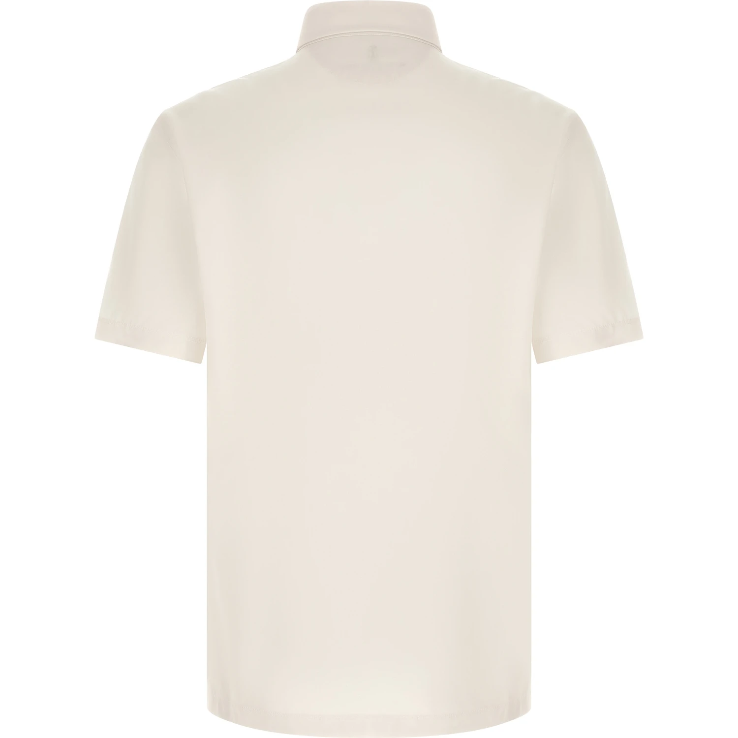 White Virgin Wool Polo Shirt