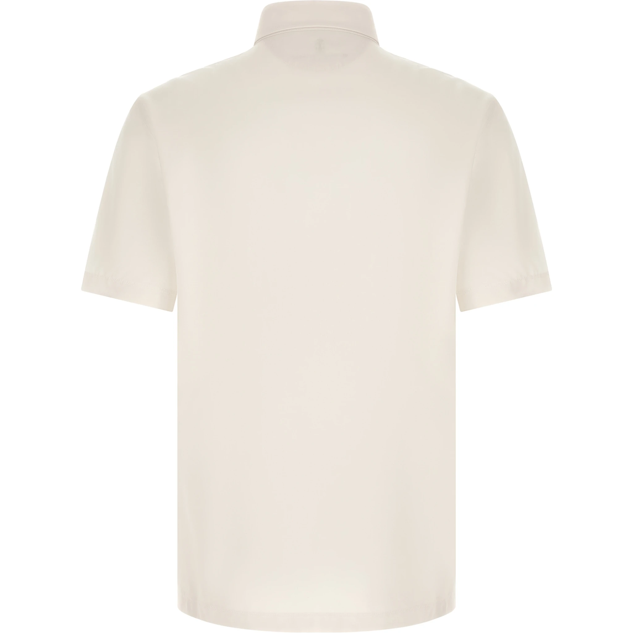 White Virgin Wool Polo Shirt